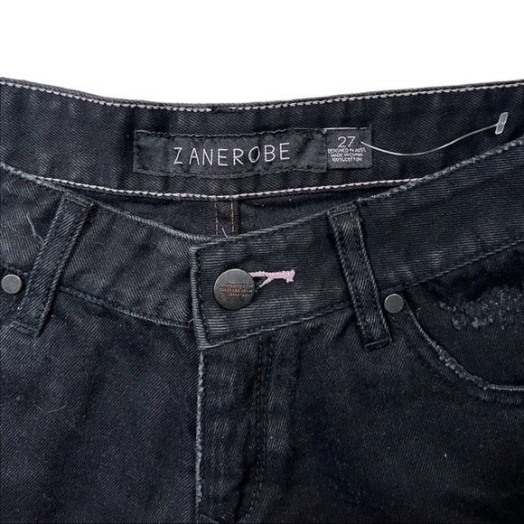 NWT Zanerobe Women’s Black Denim Shorts, sz 27” - Picture 3 of 7